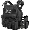 Generic Imbracatura di Trasporto Kit, Gilet Modulare Toracico Airsoft | Include Base Tasca Tripla Piccola Tasca Quadrata Tasca Smartphone Tasca Radio e Tasca Posteriore Cargo Utile