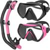 Veftsvy 2 Pezzi Maschera Subacquea Adulti, Maschera Snorkeling Anti-Appannamento e Boccaglio Dry, Realizzato in Vetro Temperato, Maschera e Boccaglio Snorkeling per Snorkeling e Immersioni