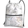 WHJSHOP Zaino con cerniera con coulisse e stampa in marmo giallo, leggero, impermeabile, per viaggi, yoga ed escursionismo