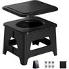 Generisch Toilette da campeggio portatile, toilette da campeggio portatile, sgabello pieghevole, accessorio per la privacy per viaggi con zaino in spalla, escursionismo, campeggio, camper, viaggi, auto, barche
