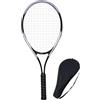 KQFCAZRE Racchetta da Tennis con Corde in Nylon Ad Alta Resistenza, Impugnatura Antiscivolo Comoda per Adulti, Ideale per L'allenamento Estivo in Giardino, Nero