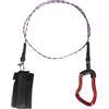 FewNvWa Freediving Lanyard Composto da Corda Robusta in Acciaio Inox Moschettone di Bracciale Regolabile Girevole Antinodo per Immersioni Ad, Blu Nero