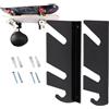 Generisch Ganci per skateboard, struttura in acrilico trasparente, supporto robusto, stoccaggio su due ripiani, montaggio rapido a parete, organizer per attrezzature sportive, espositore per longboard, casco