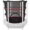 zidiau Rete di sicurezza di ricambio rotonda per trampolino, resistente ai raggi UV, con porta con cerniera, 140 cm di larghezza x 130 cm di altezza