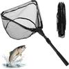 BOYIFEIJIE Retino da pesca, 90 cm, pieghevole, telaio triangolare, retino da pesca, guadino telescopico, per stagno, ruscelli, laghi e pesca in barca
