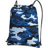 WHJSHOP Zaino con coulisse e cerniera, con stampa mimetica, leggero, impermeabile, per viaggi, yoga ed escursionismo