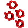 ZWWAAZHF 4 pezzi manubri antiscivolo esagonali dadi spinlock collari manubri asta dado allenamento accessori sportivi durevole per sollevamento pesi esercizio fitness
