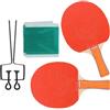 HUSHUI Set di Racchette da Pong Professionale con Piastra di Base in Legno per Giochi Interni Ed Esterni, Include 2 Racchette e 2 Reti (#1)