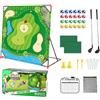 Generisch Gioco da golf, tappetino interattivo da allenamento, 137 x 137 cm, 24 palline con supporto, per adulti e bambini, perfetto per allenamento, sport e giardino al chiuso