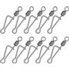 ZWWAAZHF Set di 10 girelle da pesca in rame resistenti con cuscinetti a sfera e connettori da pesca, esche da pesca, accessori per attrezzatura con rotolamento