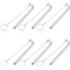 TOVINANNA Clip per Cavo Sgancio Rapido in Metallo Argento con Molla Resistente e Anello di Sicurezza per Barche e Veicoli, 6 Pezzi per Uso Esterno e Attrezzature Nautiche
