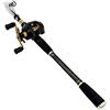 Generic Set combinato di canna da pesca e mulinello, canna da pesca portatile con mulinello da baitcasting 17+1BB, canna da pesca spinning e combo mulinello