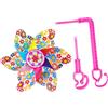 KQFCAZRE Manubrio per Bicicletta per Bambini con Rotazione Automatica, Monopattino Giocattolo 3D, Simpatico Giocattolo Decorativo, Fiore