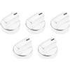 YLUPVT 5PCS WB03X29354 Manopola for Piano Cottura a Gas Adatta for Gamma Piano Cottura Manopola di Controllo del bruciatore di Superficie Sostituisci PD00042150 4585908 AP6327766