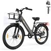 Runetic Bici Elettrica Per Adulti Da 26, 7 Velocità Bicicletta Elettrica da 36V 13Ah Batteria Rimovibile, 25km/h & Autonomia di 80-100km E-bike Per Pendolari Urbani