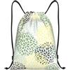 RRhgipp Petali Giardino Foglie Zaino con Coulisse Sport Palestra Sackpack Tasca Resistente all'acqua Borsa a Stringa, Nero , S, Classico