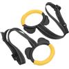 Lurrose Anelli da Ginnastica in Plastica e Nylon, Set Portatile per Allenamento Indoor, Attrezzatura per Esercizi di Trazione e Sviluppo Fisico, Nero