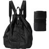 Glewi Zaino da trekking ripiegabile da 35 l, grande capacità, per attività all'aperto, trekking, ciclismo, grigio, Nero , M, Casual