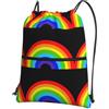 YYHWHJDE Rainbow Prints, zaino con coulisse - Borsa impermeabile in poliestere per palestra, viaggi ed escursionismo - Leggero, resistente e compatto