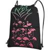 WHJSHOP Zaino con cerniera con coulisse e stampa ananas fenicotteri - Borsa da palestra leggera e impermeabile per viaggi, yoga ed escursionismo