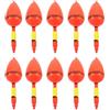 MAGICLULU Galleggianti la Pesca al Mare Scorrevoli in Plastica Rossi, Set da 10 Pezzi, Resistenti alle Onde Design Scorrevole, per Pesca a Surfcasting in Oceano