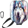 Mexpekil Custodia protettiva universale per racchetta da pickleball con cane husky acquerello, 29,5 x 22,1 cm, custodia protettiva universale per racchette da pickleball, protezione antigraffio in