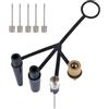 Generic Adattatore valvola per bicicletta, connettore mandrino per gonfiaggio pneumatici, ugello pompa aria compressore, accoppiatore multifunzione ad alta pressione con cinque aghi di gonfiaggio