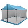 HFXHIJXQ Telone da campeggio con pareti in rete, blu, 340 x 260 x 220 cm, versatile telo per tenda in poliestere, parasole mobile e protezione dal vento per giardino, campeggio e spiaggia