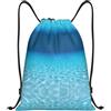 RRhgipp Tranquil Underwater Scenery Zaino con coulisse Sport Palestra Sackpack Tasca Impermeabile String Bag Donne Uomini Scuola, Nero , M, Classico