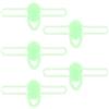 Ciieeo Supporto per Amo da Pesca in Silicone 5 Pezzi Anelli Elastici Luminosi per Organizzazione Esche Notturna e Protezione Filo Portatile