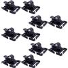 TOMETURE 10 Pezzi Clip per Tubi di Idratazione Zaino Nero in Plastica Resistente all'Usura Rotazione 360° e Facile Installazione per Accessori da Campeggio Outdoor