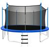Generisch Rete di sicurezza per trampolino - 3,6 - 4,3 m di ricambio - 1,38 kg | Sistema di protezione in polietilene resistente alle intemperie con fibbie regolabili per giardino, salto all'aperto