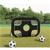 Mandloder Mangloder - Porta da calcio con parete, 120 x 80 x 80 cm, in poliestere, pieghevole, portatile, resistente alle intemperie, telaio stabile, ideale per bambini, giardino, esterno, interno, parco giochi