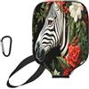 Mexpekil Copertura universale per racchetta da pickleball, motivo zebra, 29,5 x 22,1 cm, custodia protettiva universale per pagaie da pickleball, in neoprene elastico, protezione antigraffio, regalo