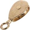 SAFIGLE Puleggia in Ottone per Drizza Bandiera, Resistente alla Corrosione Marina, Scorrimento Fluido, per Attrezzatura di Rigging Nautico, Diametro 50mm