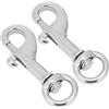 HUSHUI Gancio a Moschettone Girevole in Acciaio Inossidabile da 68 Mm 2 Pezzi Clip da Immersione Antiruggine per Attrezzature Sportive per Hardware Marino
