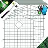 KESSER® Recinzione per laghetto da giardino, set completo di elementi di recinzione in metallo, con martello + barre di fissaggio, recinzione per giardino, arco superiore rotondo, set di recinzioni
