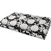 VKZ Copriletto Granfoulard 180 x 280 cm, Telo Copritutto Multiuso per Letto e Divano, Gran Foulard per Divano, Fantasia Floreale Nero