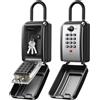 Mohard Cassetta Chiavi Codice con Gancio, Key Box 12 Cifre Combinazione, Locker Chiavi Password Ripristinabile, Resistente Cassetta Sicurezza Portachiavi DIY Cassaforte per Casa/Ufficio/Garage