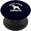 Miniature Standard Giant Schnauzer Dog O Amato da uno Schnauzer viziato Schnauzer divertente mamma e papà PopSockets PopGrip Adesivo