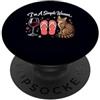 Wine Flip Flop Cat Apparel Co I'm A Simple Woman Wine Flip Flop Cat, divertente amante dell'estate PopSockets PopGrip Adesivo