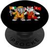 Cote D'Ivoire Ivory Coast Turkish Roots Bandiera Turchia Costa d'Avorio Radici turco-avoriane PopSockets PopGrip Adesivo