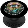 Hypnotic Swirl Color Rainbow Chakra Mind Visione degli occhi Groovy Hippie Portale Consapevolezza Sognante PopSockets PopGrip Adesivo