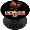 Chicken Breeds Farm Animal Cute Hens Don Mi piacciono davvero i polli Ok Farm Cochin Chicken PopSockets PopGrip Adesivo