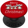 Merry Christmas Koala Family Holiday Lov Buon Natale Koala Famiglia Santa Cappello Vacanza PopSockets PopGrip Adesivo