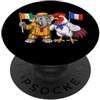 Cote D'Ivoire France Ivory Coast Roots Bandiera Francia Costa d'Avorio Radici franco-avoriane PopSockets PopGrip Adesivo