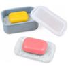 Jiuyaoyaoyao 2 Pezzi Portasapone in Silicone, Set Portasapone da Viaggio Antigoccia con Vassoio Scolante, Contenitore Portasapone Portatile con 1 Sottosapone per Doccia, Bagno e Palestra