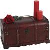 Mendler Baule forziere Valencia decorativo legno bordi arrotondati 29x57x30cm versione L