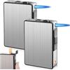 Behogan 2 portasigarette 2 in 1 con accendino, elegante design antivento, scatola per sigarette, ricarica USB, può contenere 20 barili con accendino elettronico (venduto senza gas)