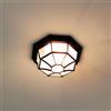 Licht-Erlebnisse Lampada da soffitto MILANO dal design vintage nero in stile rustico in alluminio H:12 cm E27 IP44 ideale per giardino balcone casa di campagna